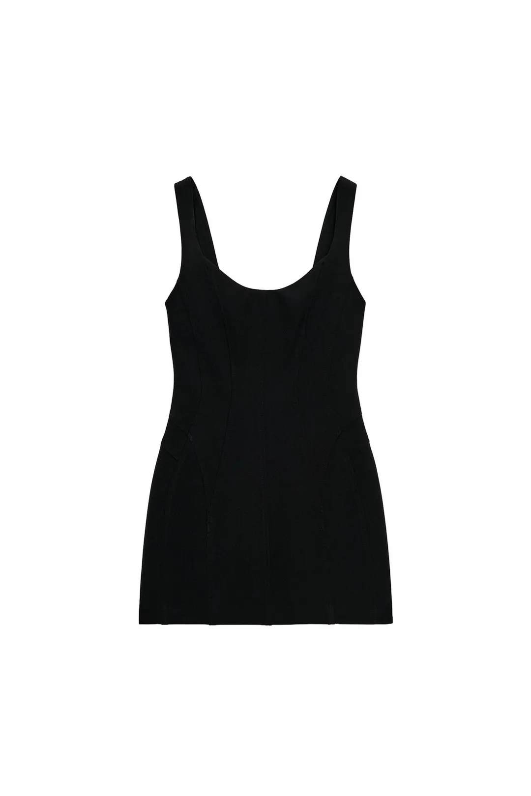 Платье мини объемного кроя с рельефными швами, Zara