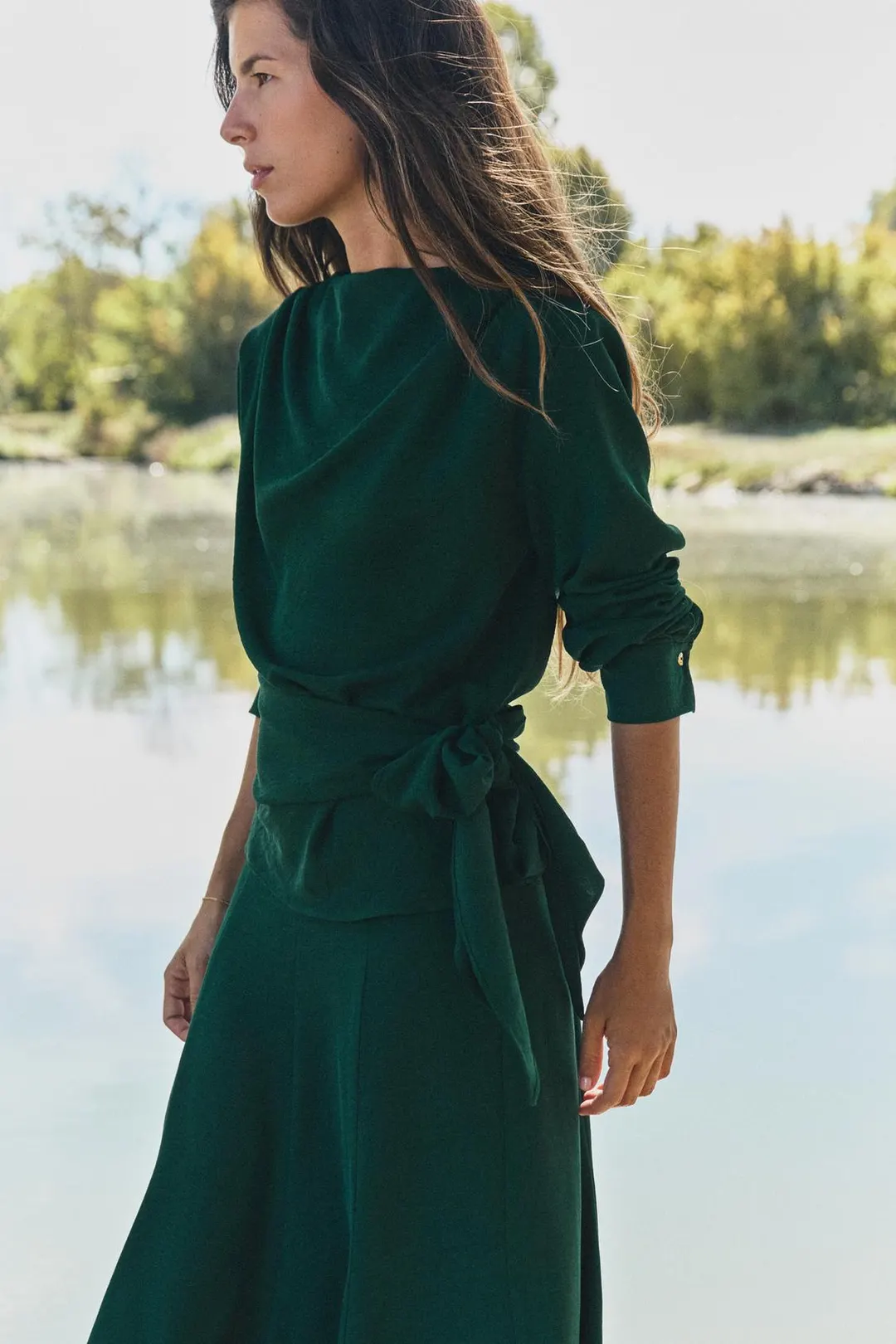 Блузка с бантом, Zara