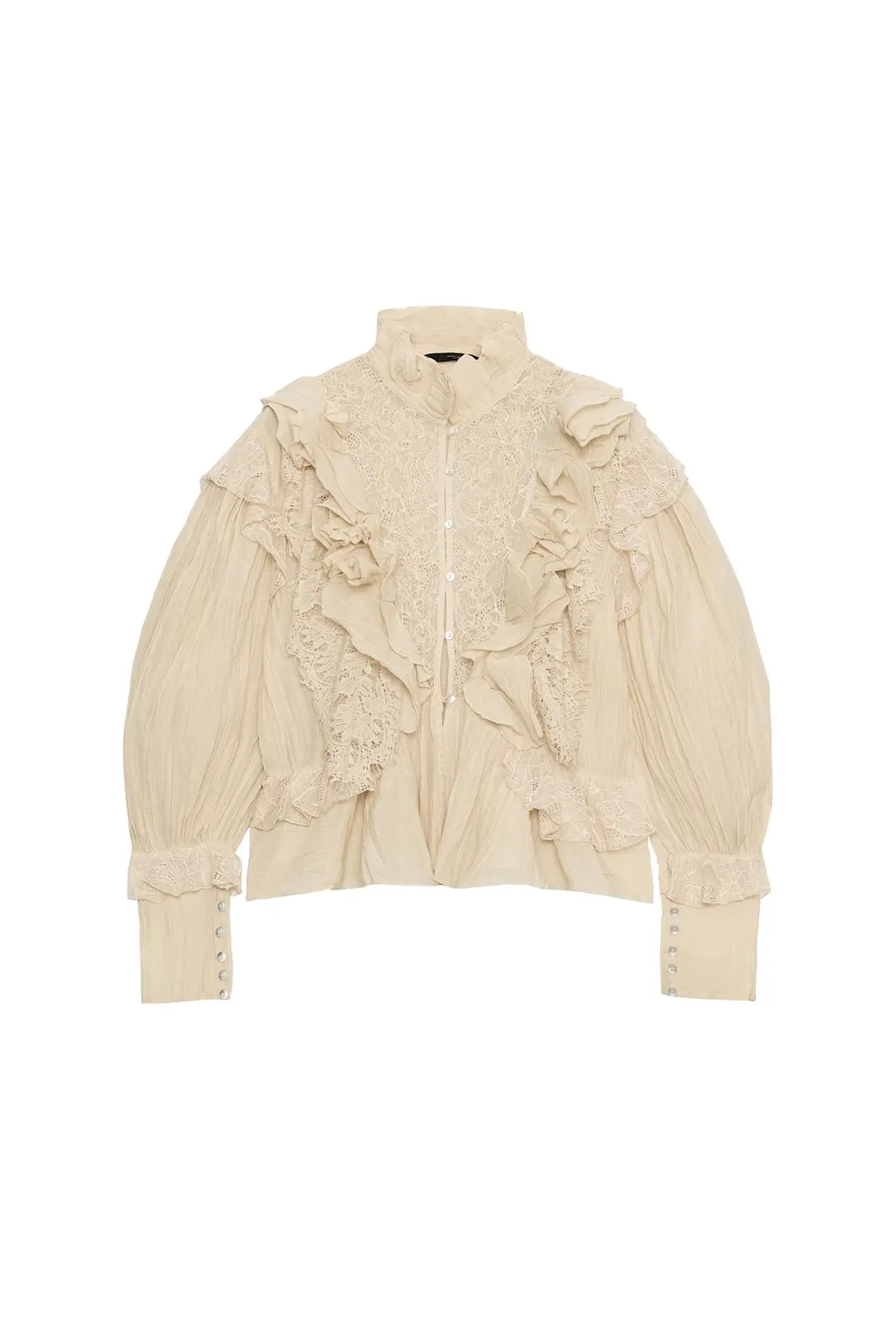 Романтичная рубашка с оборками ZW Collection, Zara