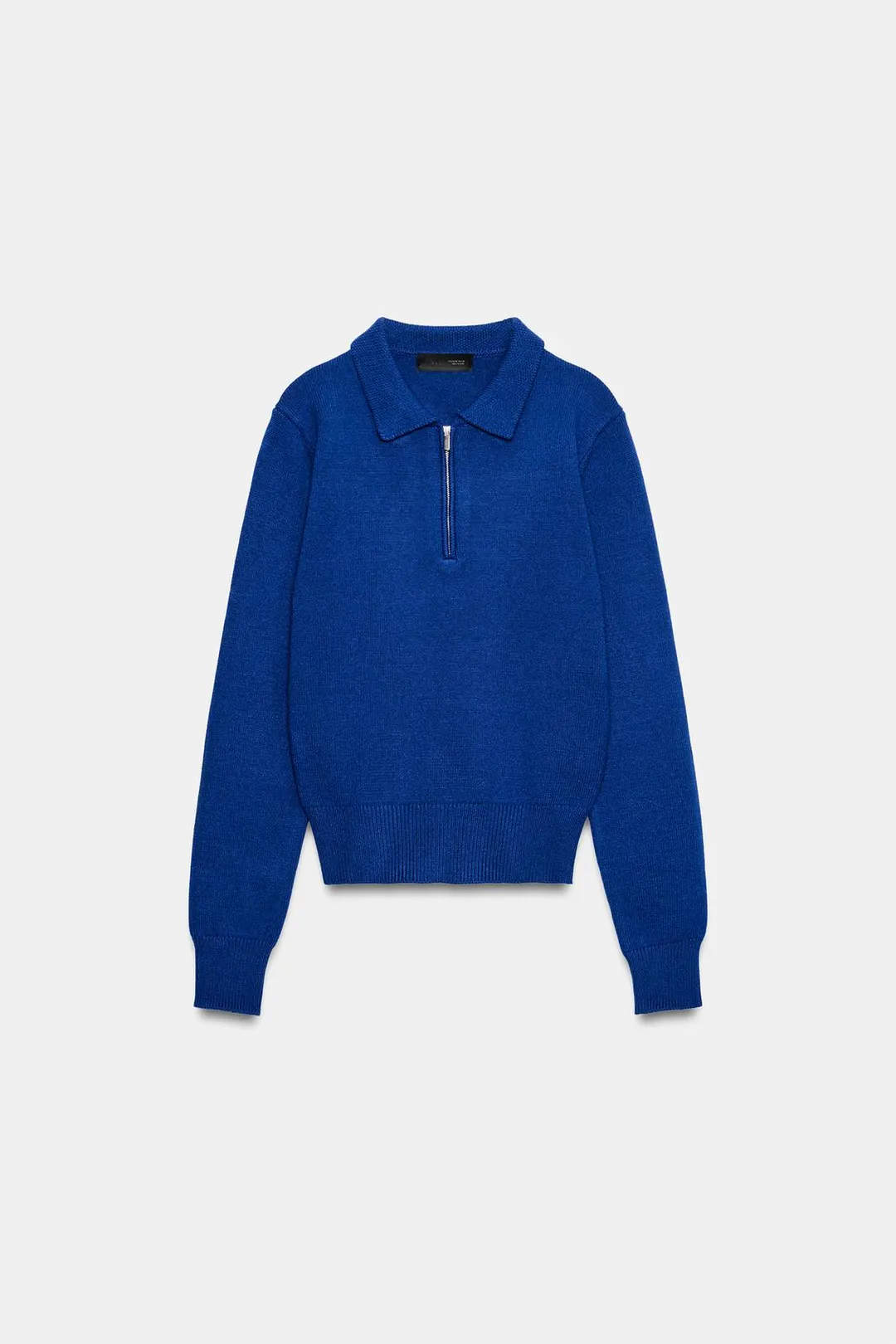 Поло трикотажное на молнии, Zara