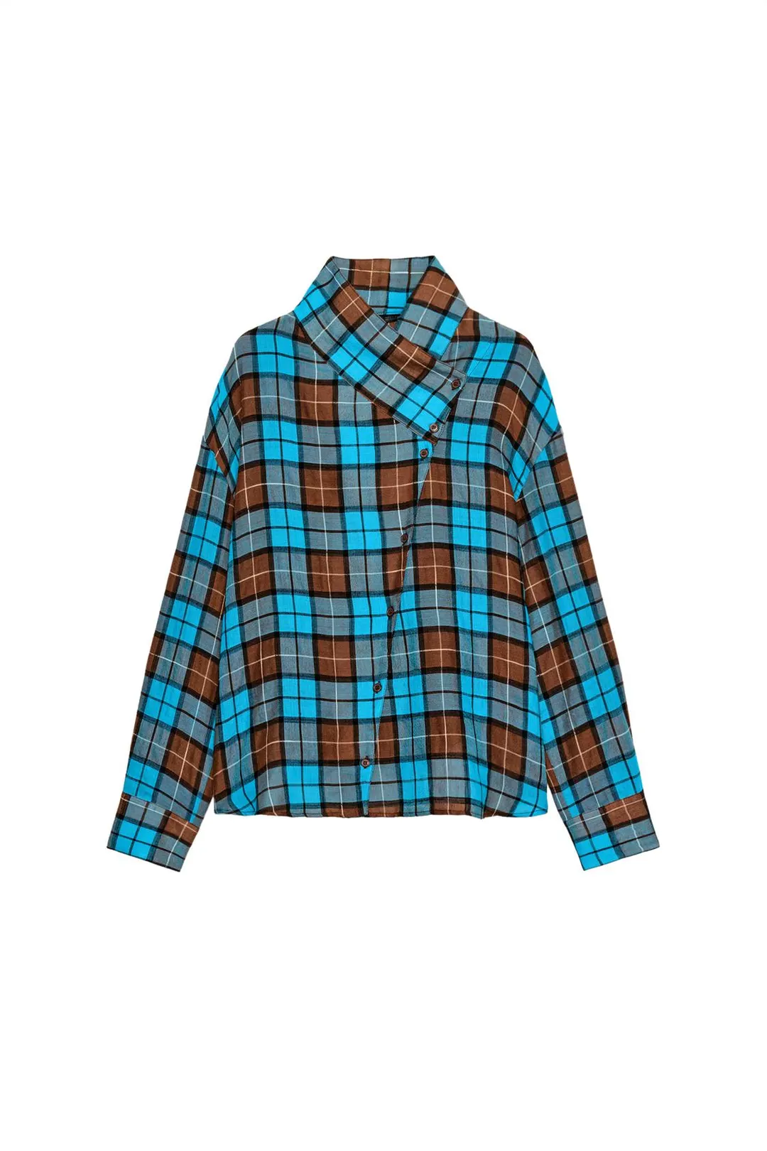 Рубашка на запах в клетку, Zara