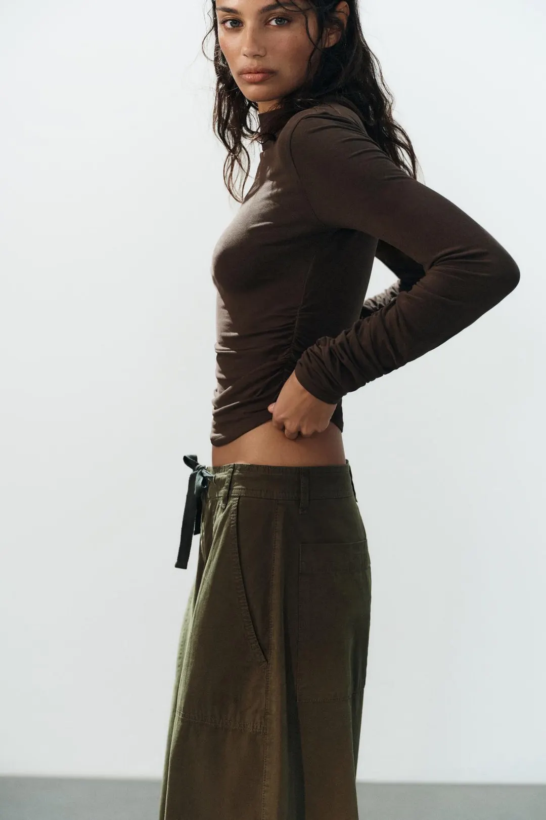 Футболка со сборками, Zara