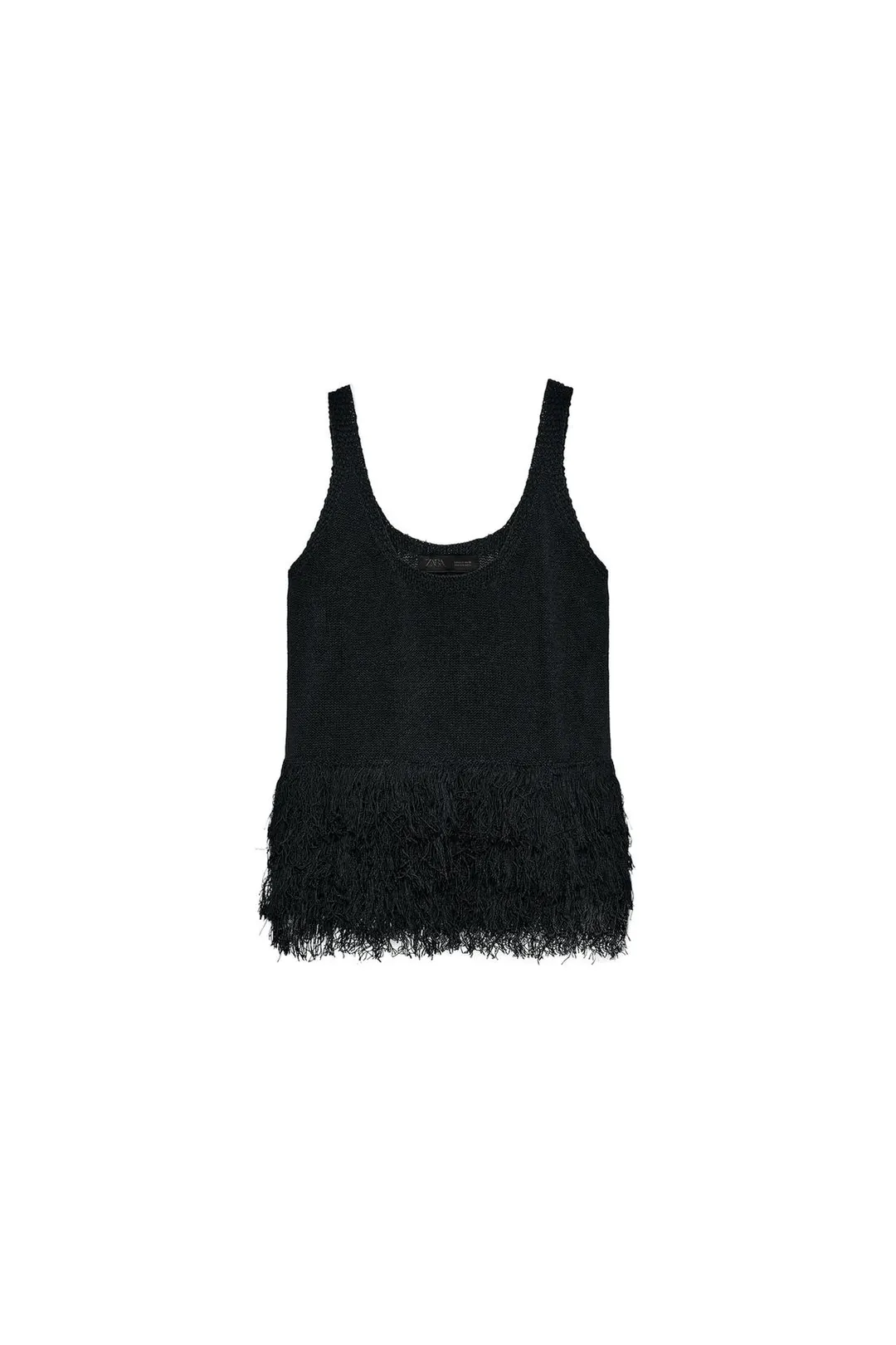Вязаный топ с бахромой, Zara