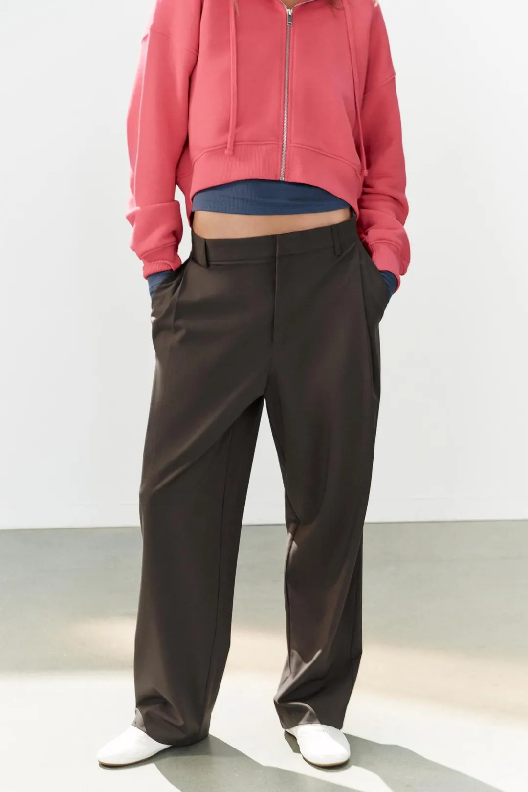 Брюки со складками, Zara