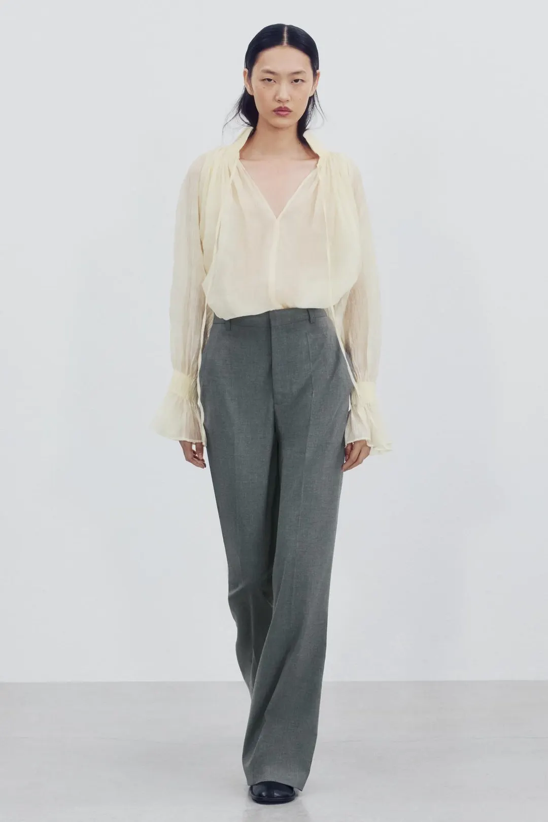Брюки с высокой посадкой ZW Collection, Zara