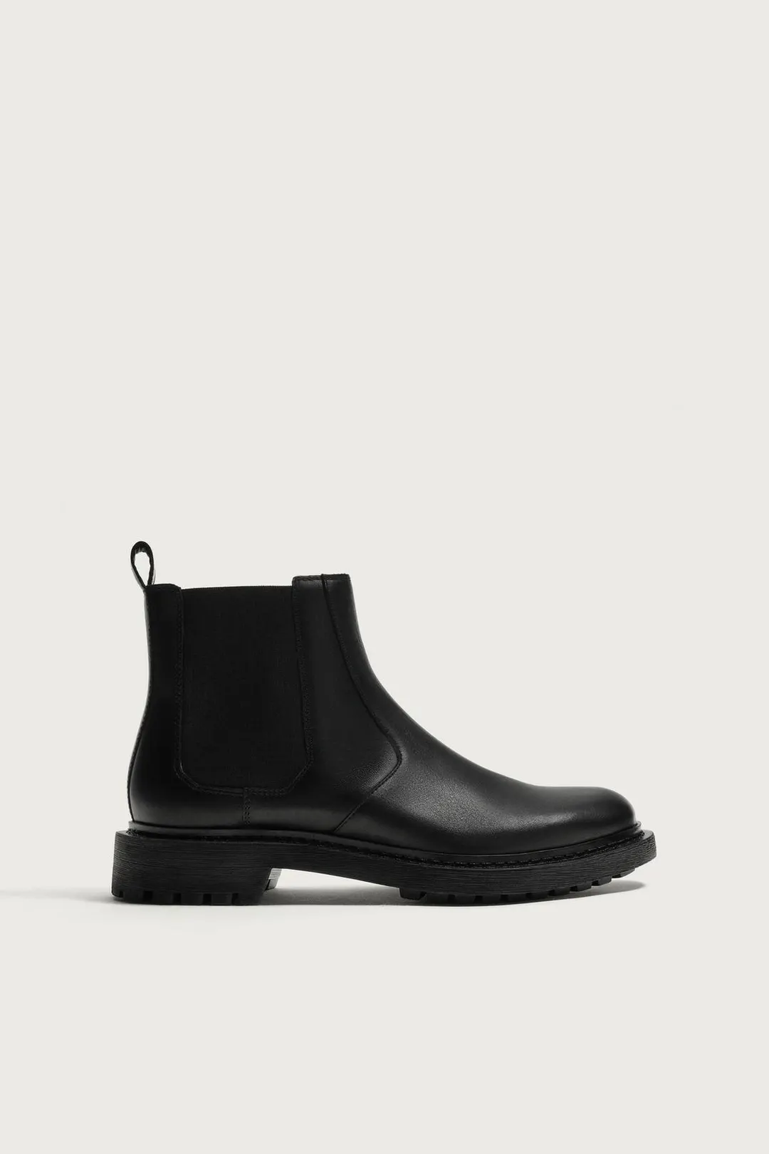Кожаные ботинки на массивной подошве, Zara