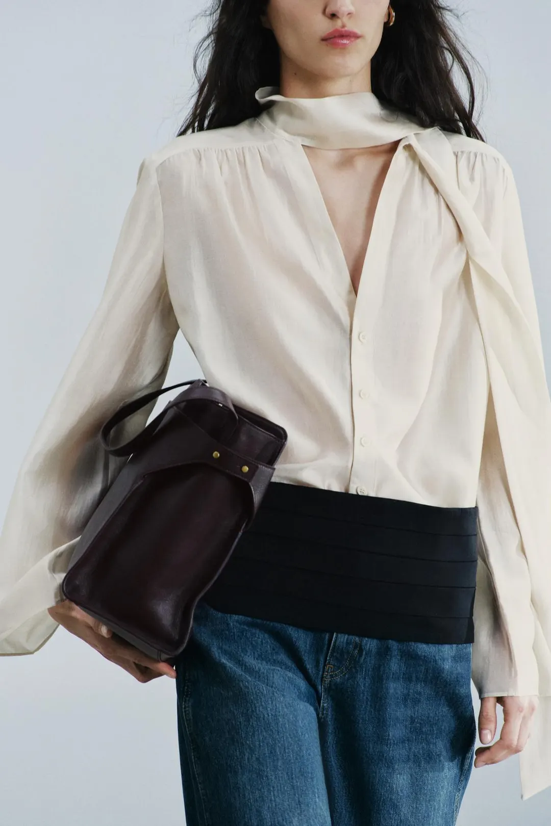 Рубашка с шарфом ZW Collection, Zara