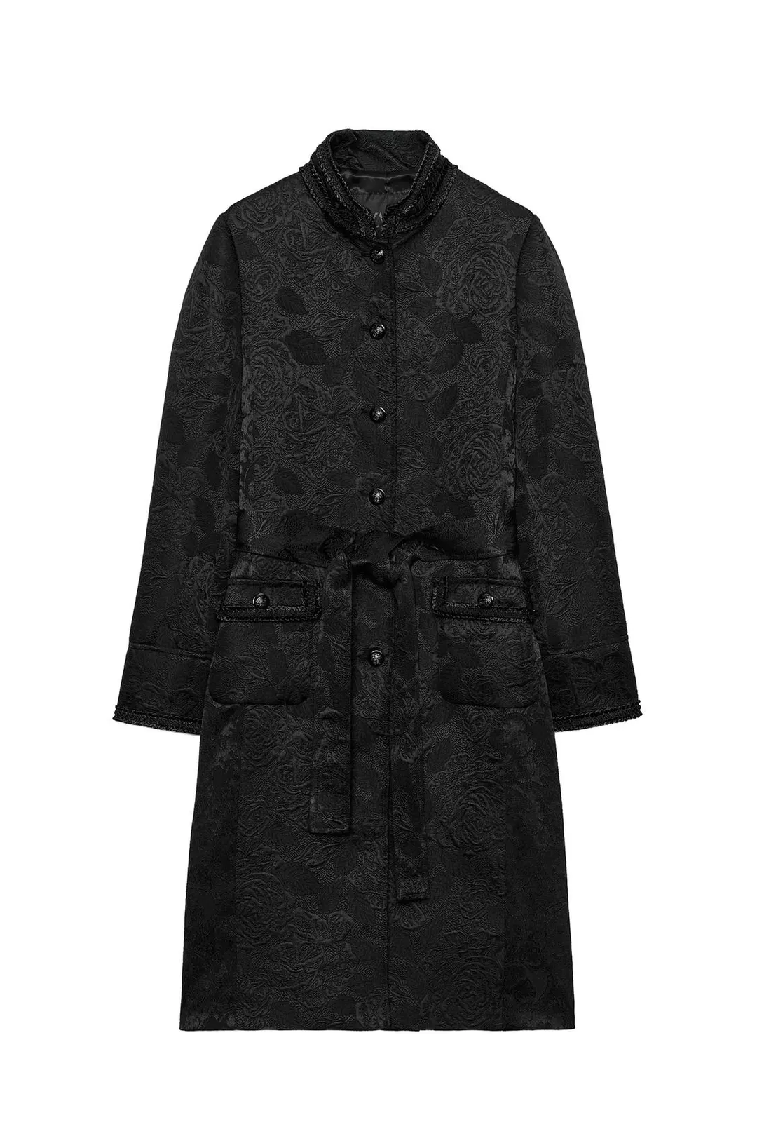 Пальто миди жаккардовое ZW Collection, Zara