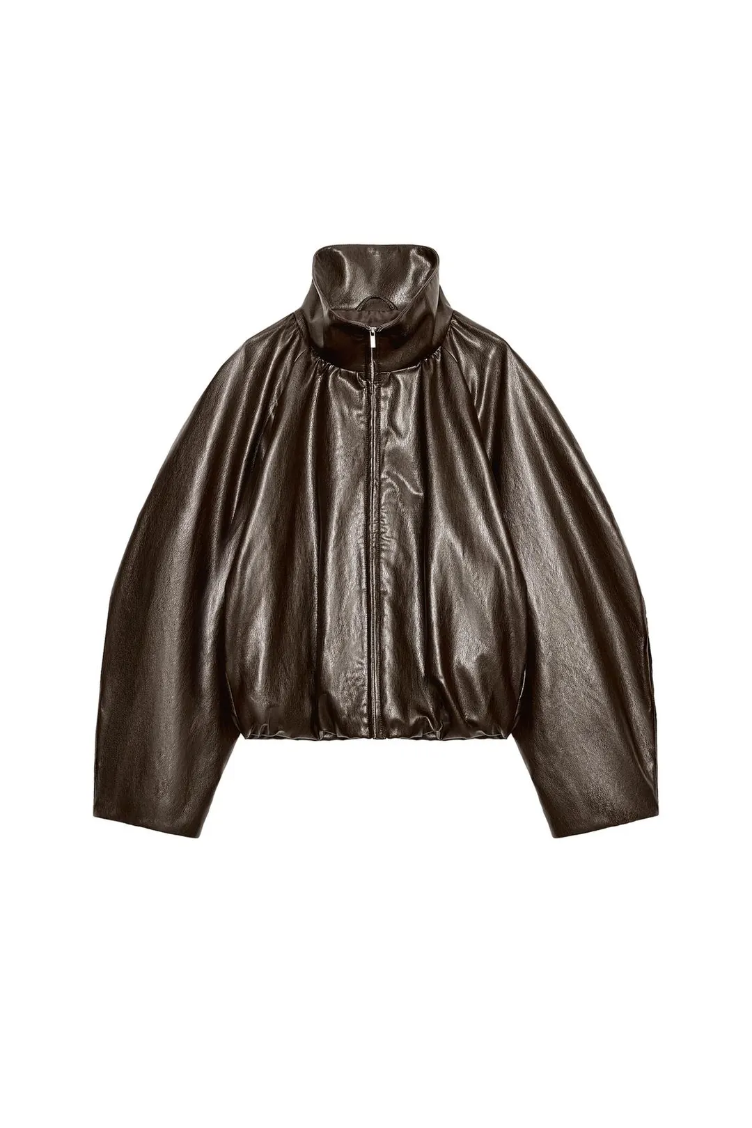 Куртка со сборками под кожу, Zara