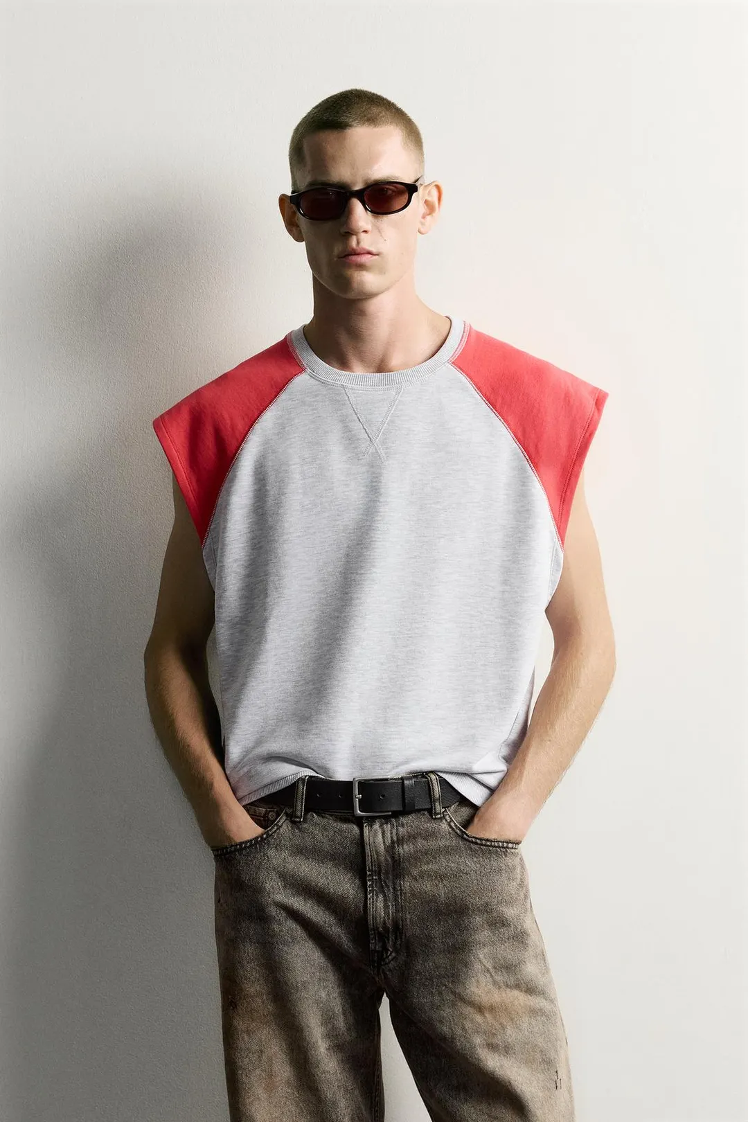 Свитшот-майка в стиле колор-блок, Zara