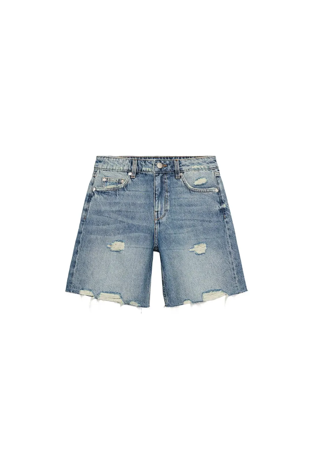 Джинсовые бермуды Z1975 с разрывами, Zara