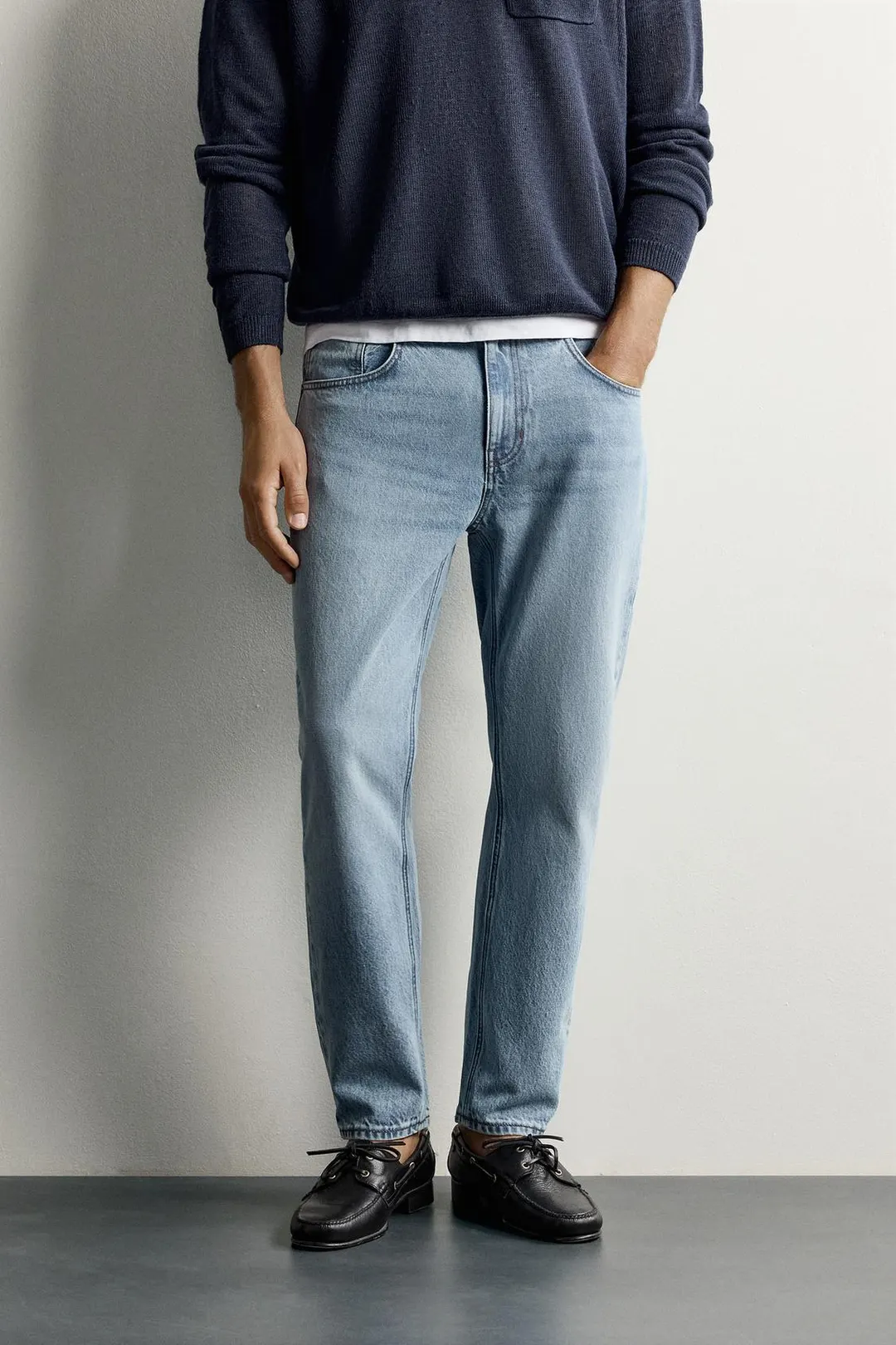 Джинсы укороченные зауженного кроя, Zara