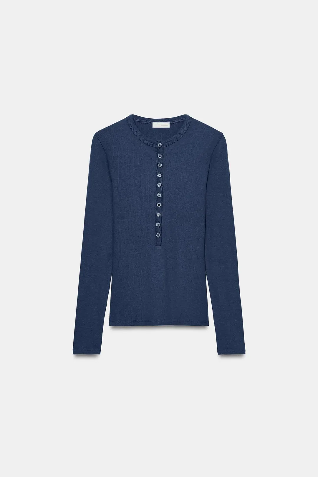 Футболка хенли с длинными рукавами, Zara