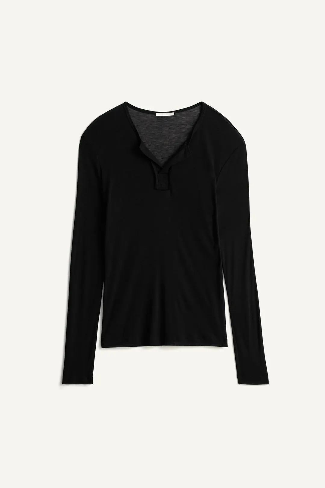 Футболка струящаяся с воротом хенли, Zara