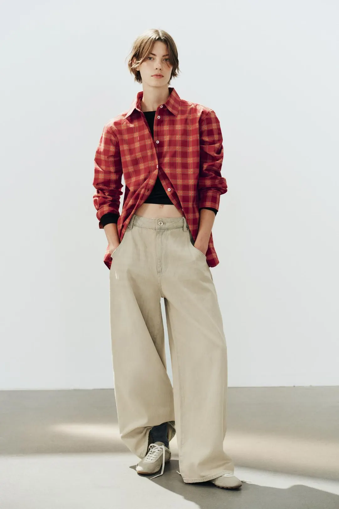 Джинсы TRF свободного кроя со средней посадкой, Zara