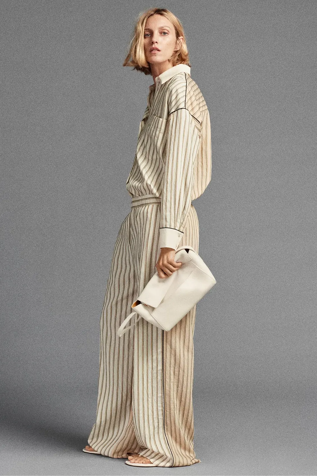 Рубашка в полоску с кантом ZW Collection, Zara