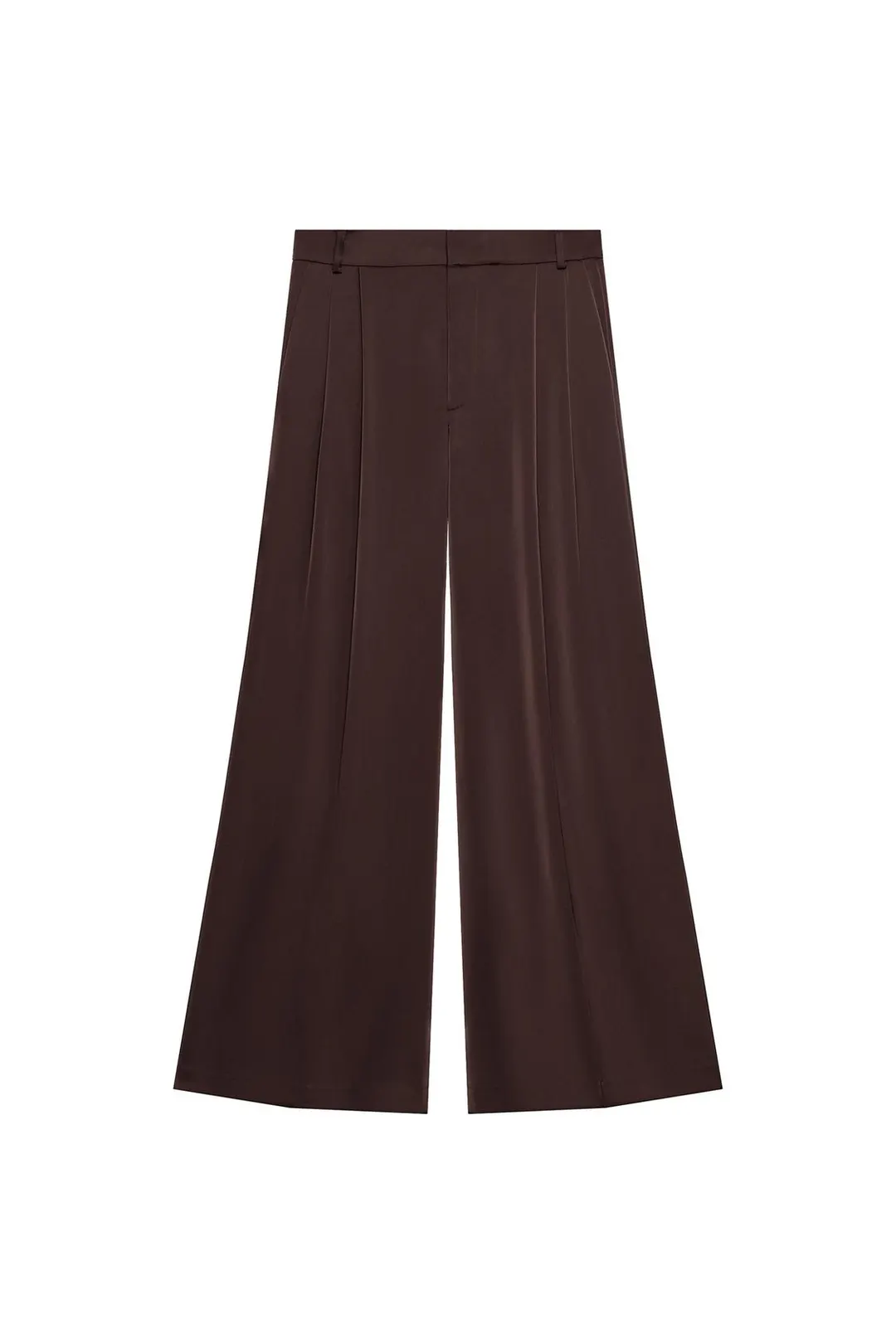 Брюки атласные плиссированные, Zara