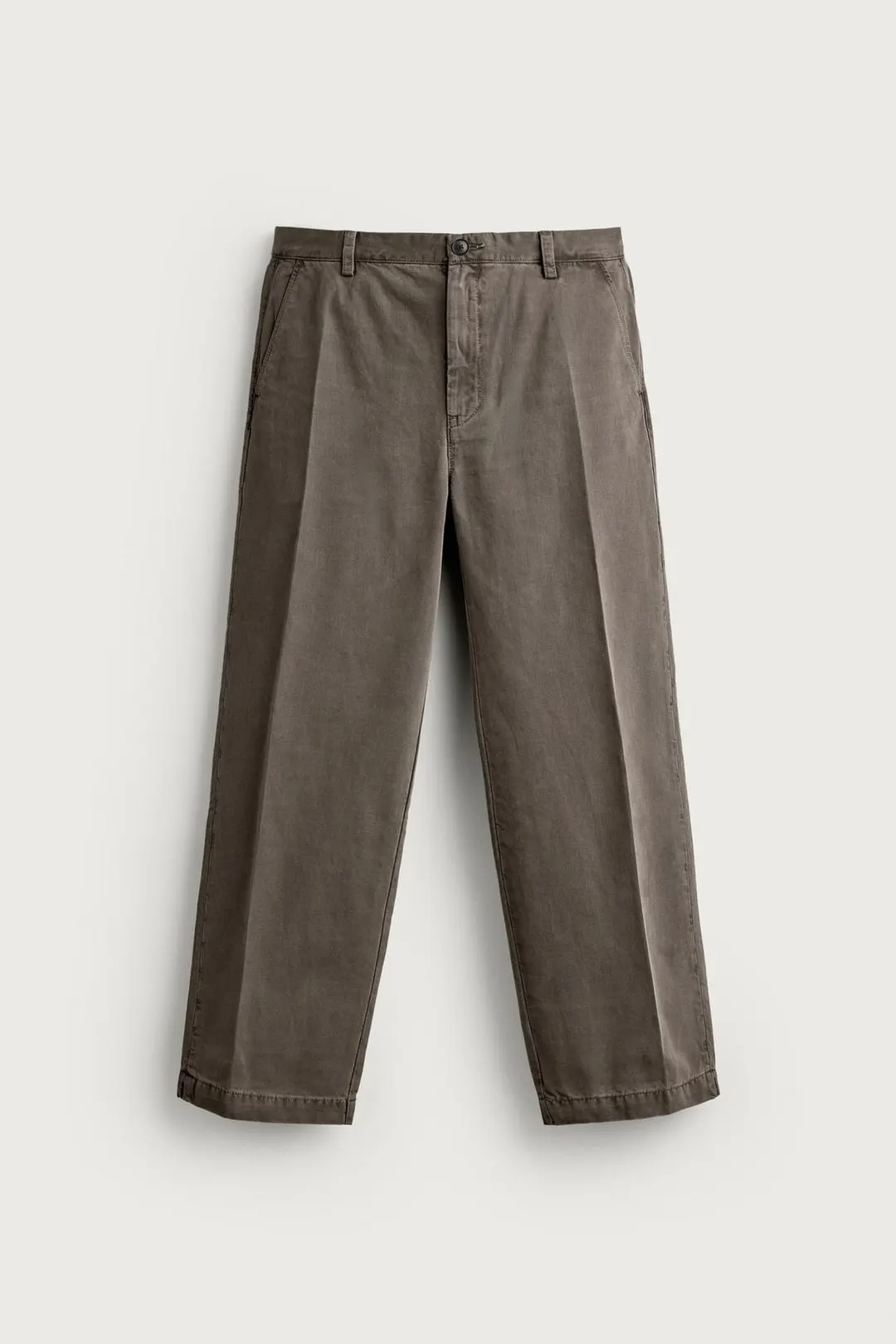 Чиносы свободного кроя с эффектом стирки, Zara
