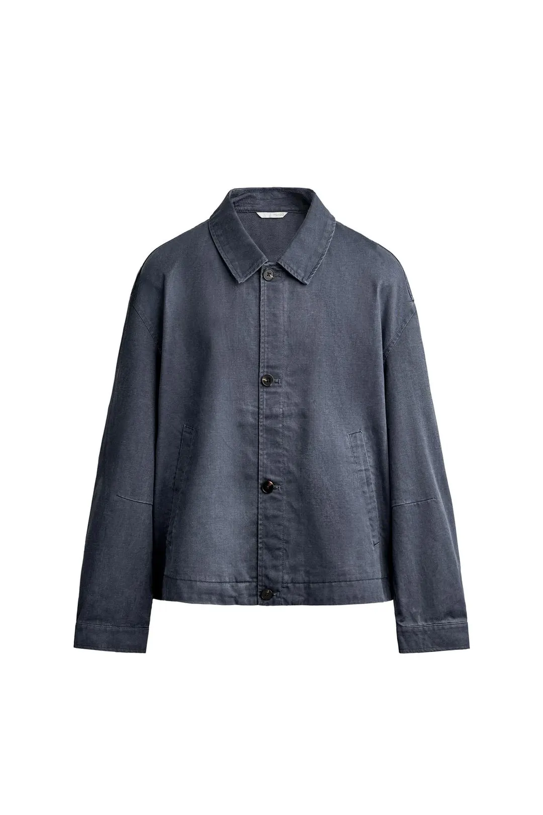 Рубашка-куртка свободного кроя из лиоцелла и хлопка, Zara