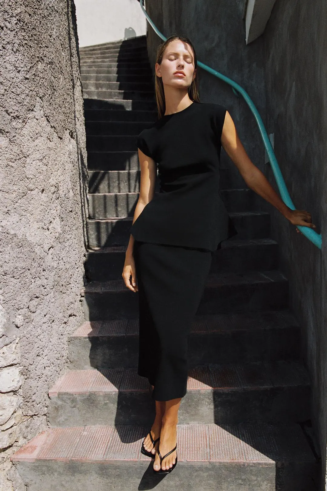 Вязаная юбка миди, Zara