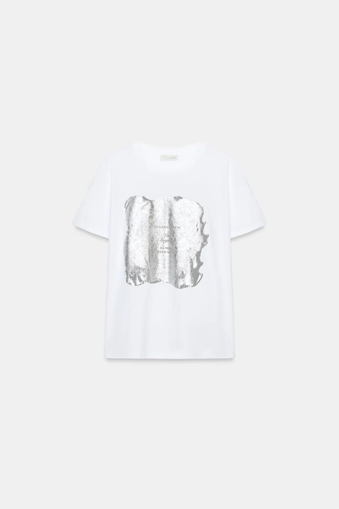 Футболка с короткими рукавами и эффектом металлик, Zara