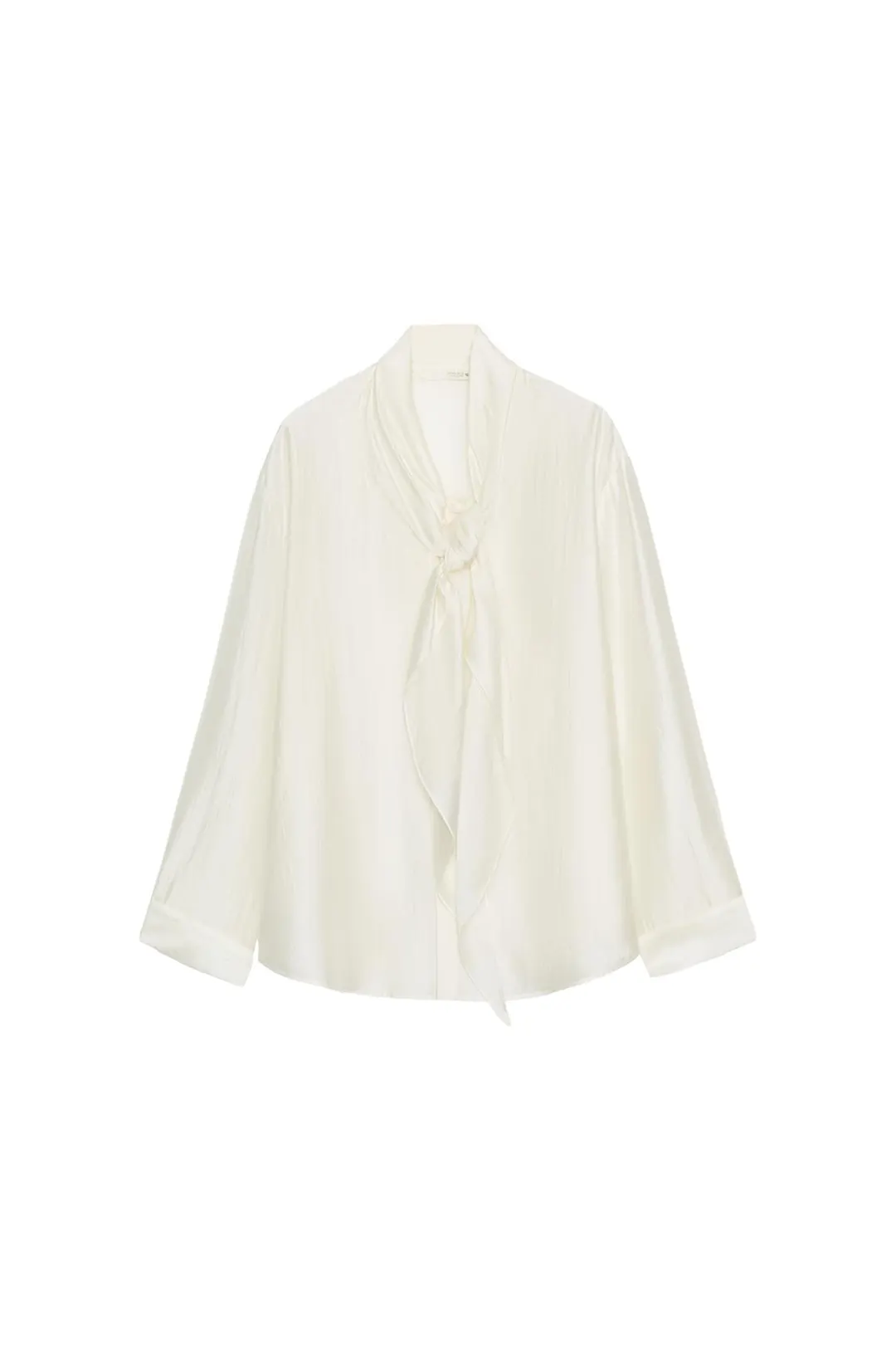 Атласная блузка с завязками ZW Collection, Zara