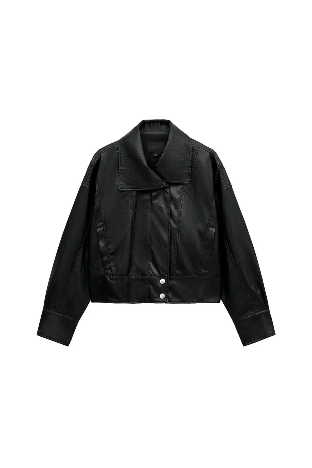 Куртка под кожу со складками сзади, Zara