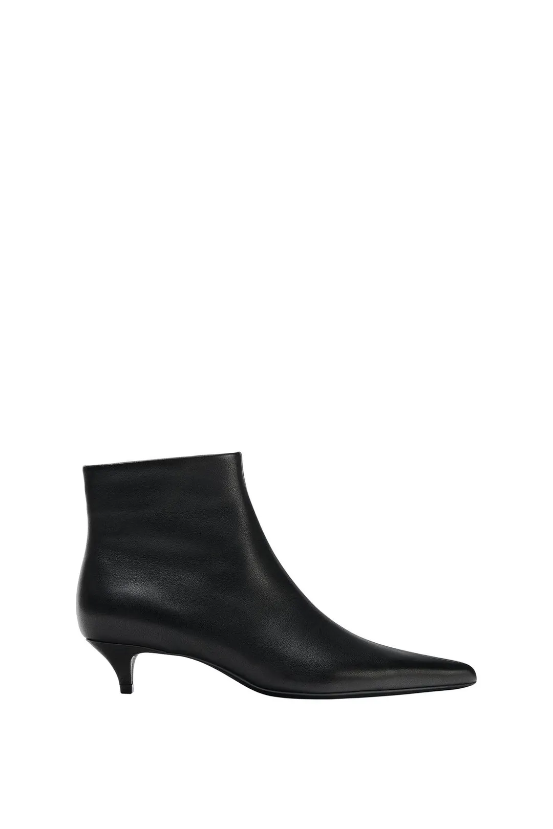 Кожаные ботильоны на низком каблуке, Zara