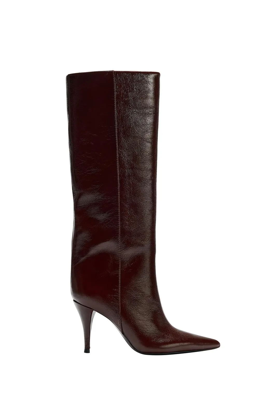 Кожаные сапоги на каблуке, Zara