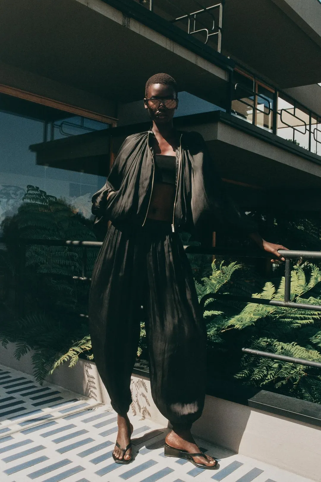 Атласные брюки-саруэл, Zara