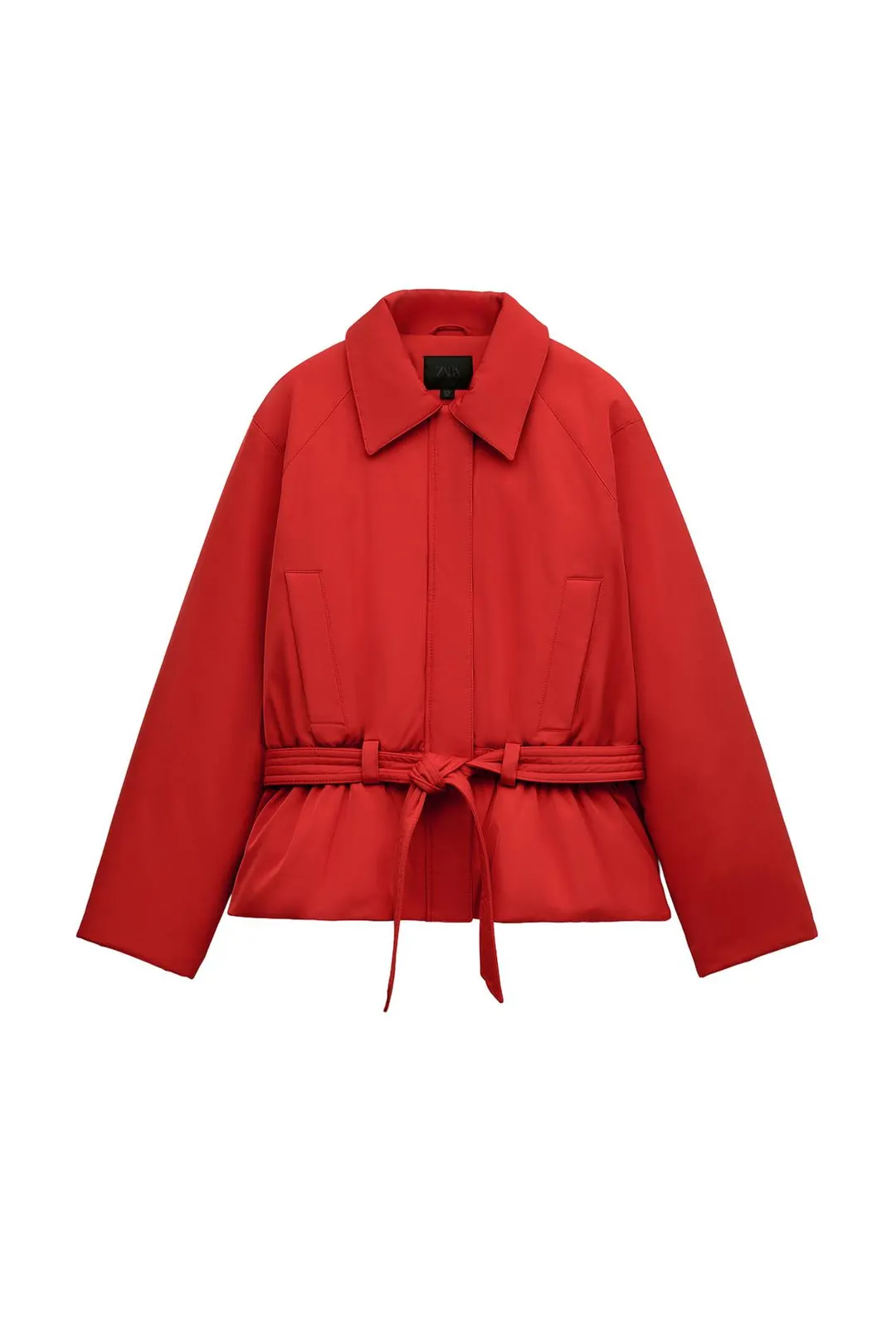 Куртка-пуховик водоотталкивающая с поясом, Zara