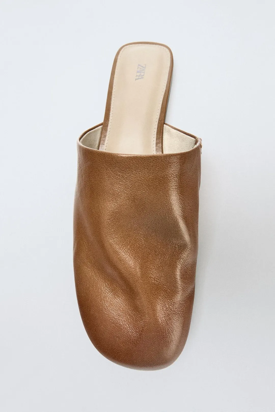 Туфли с открытой пяткой из кожи, Zara