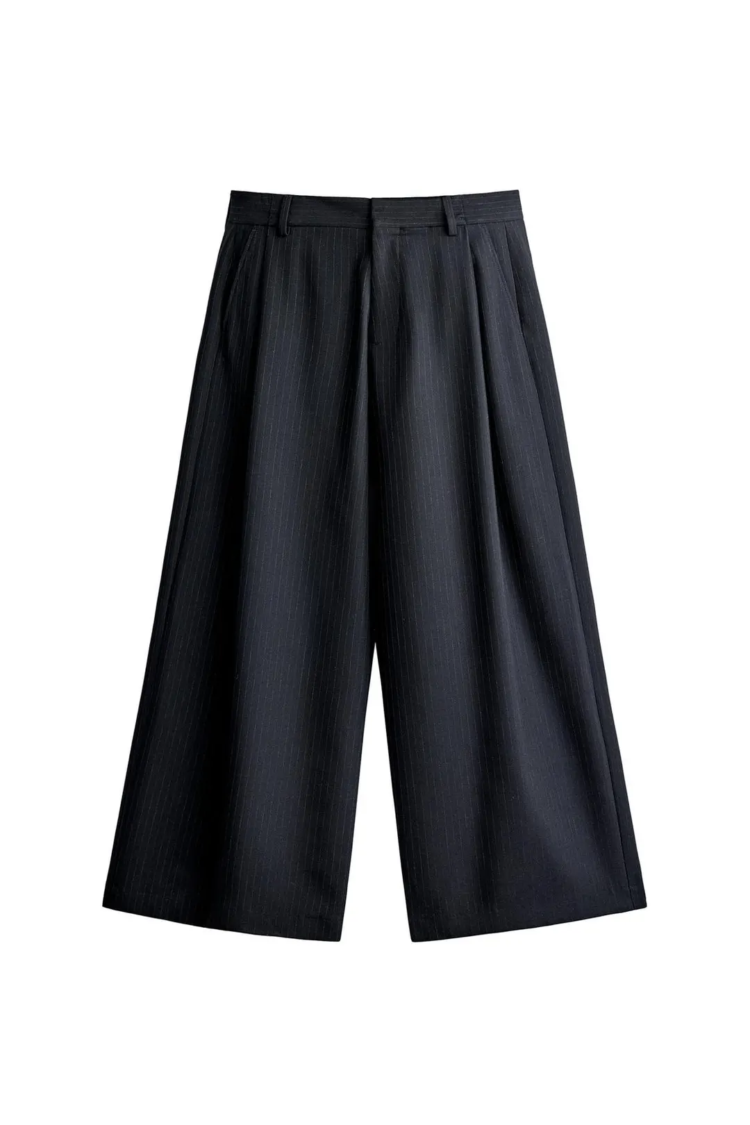 Брюки широкие со складками, Zara