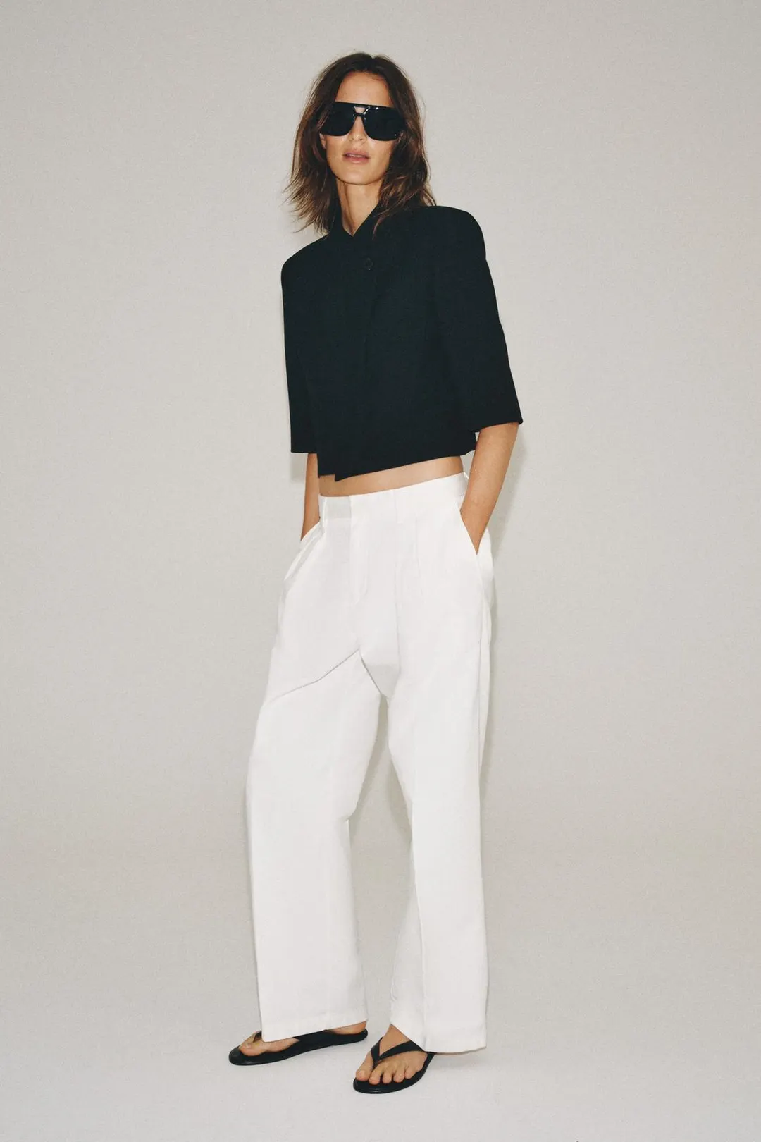 Укороченный жакет с короткими рукавами ZW Collection, Zara