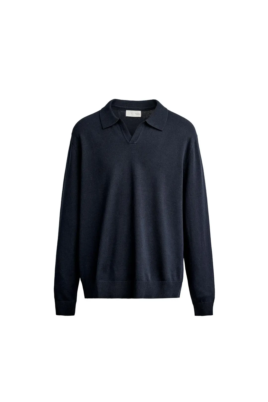 Трикотажное поло прямого кроя из хлопка и льна, Zara
