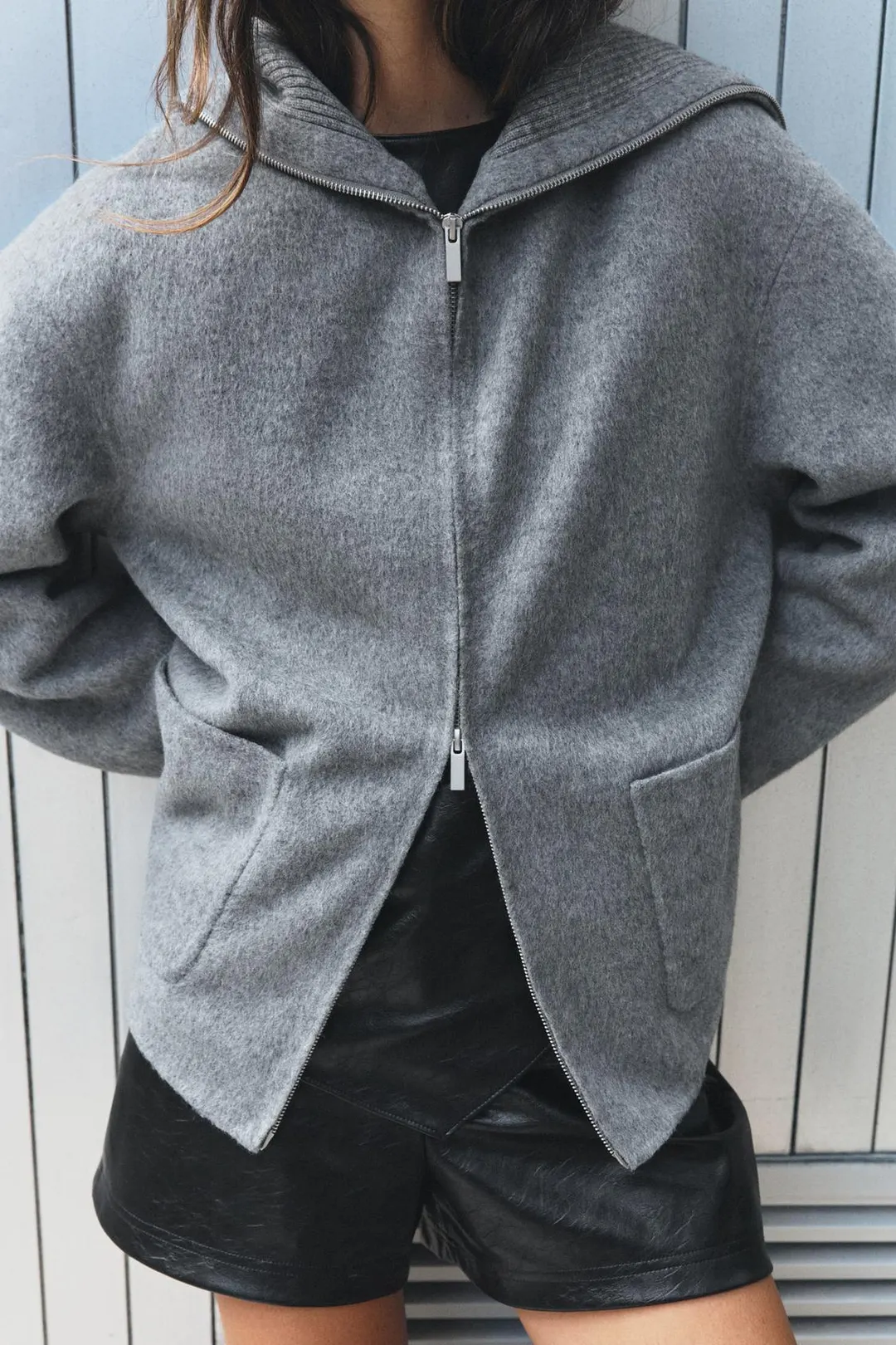 Двусторонняя куртка на молнии, Zara