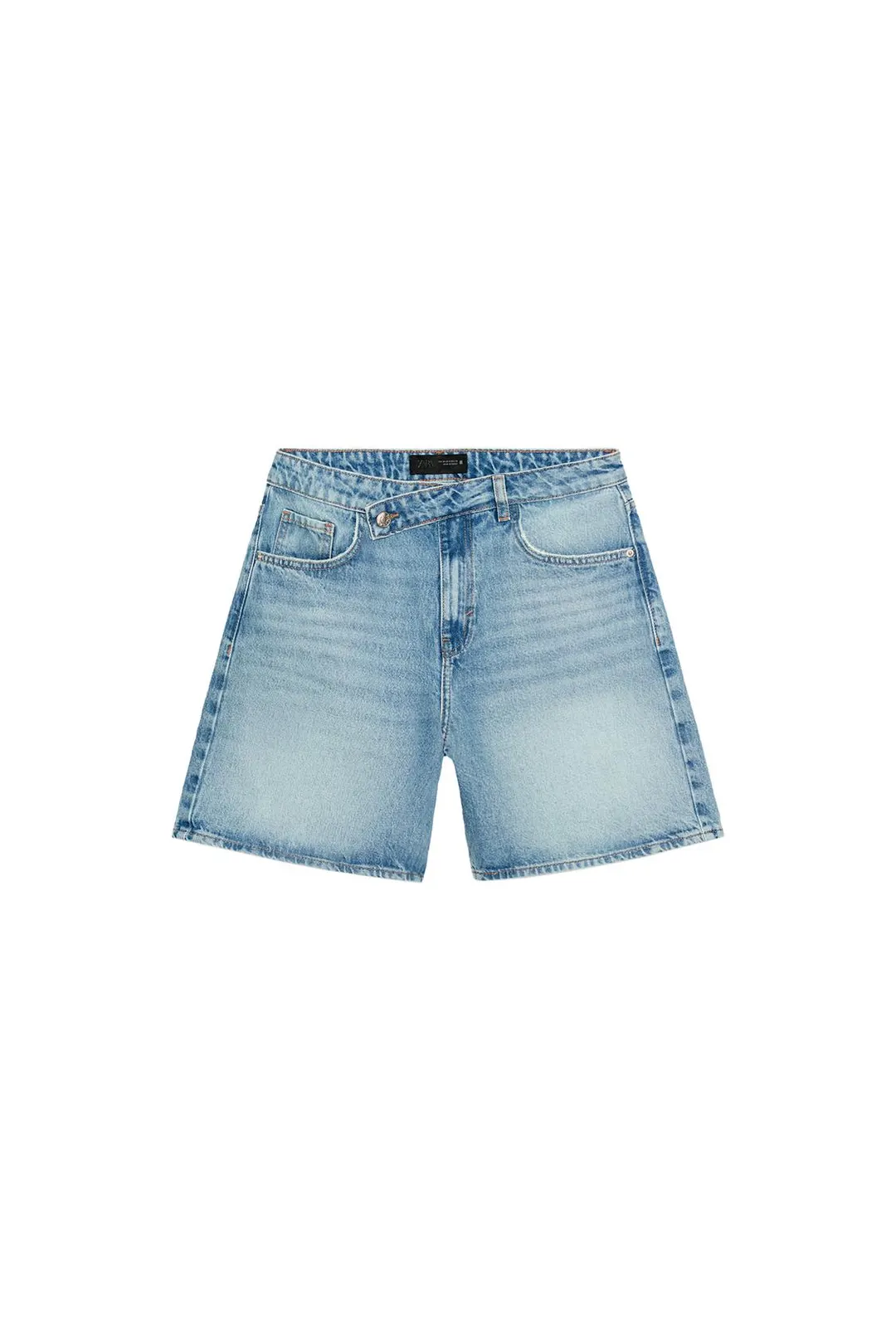 Джинсовые шорты с перекрестным поясом Z1975, Zara