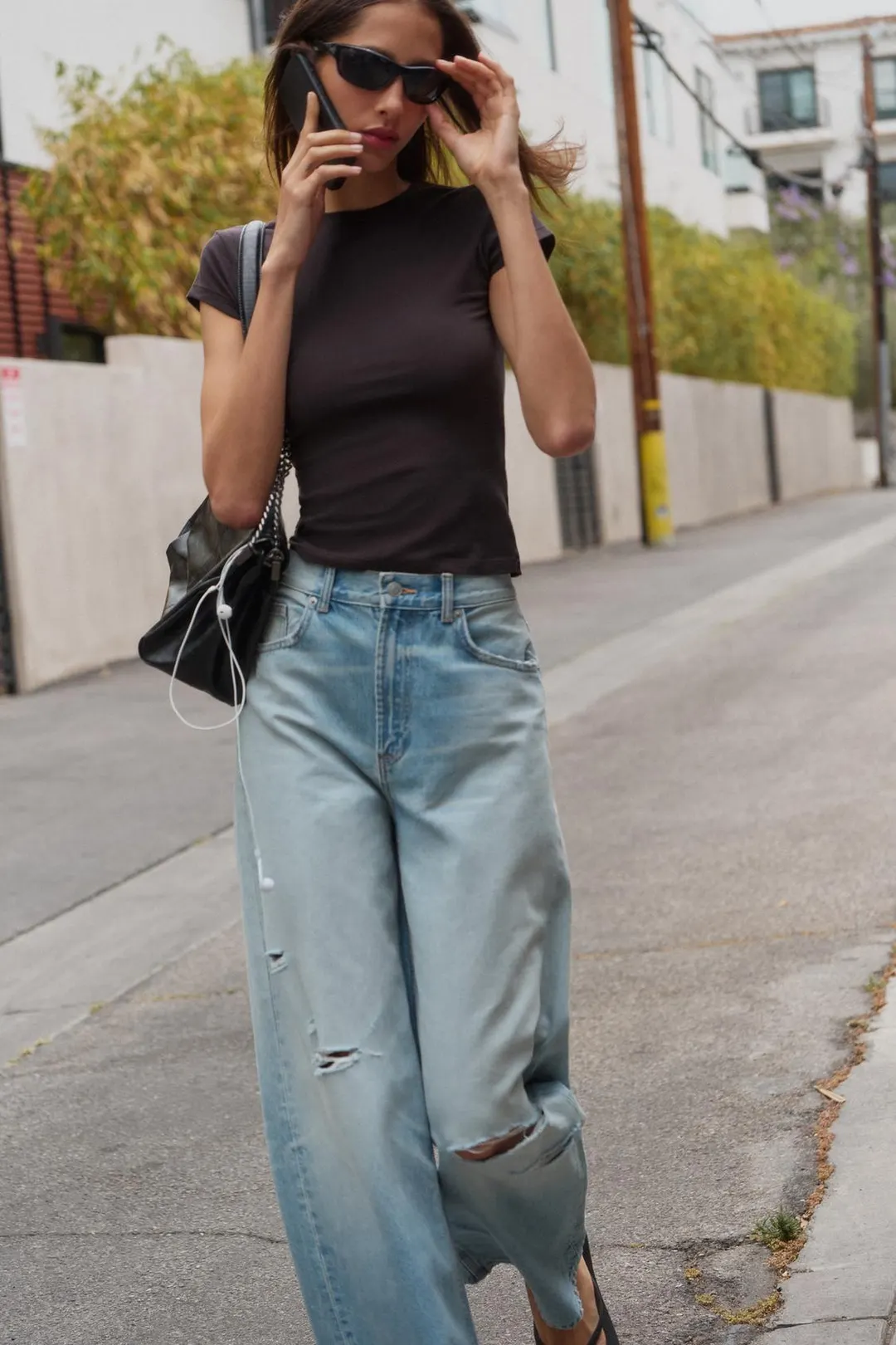 Футболка облегающего кроя с короткими рукавами, Zara