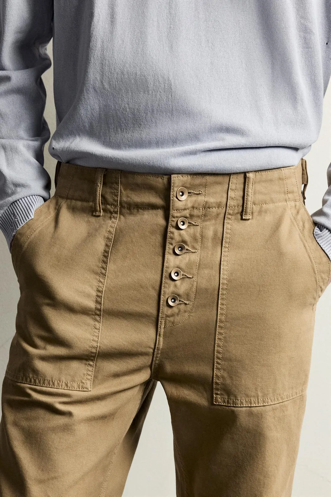 Брюки клеш на пуговицах, Zara