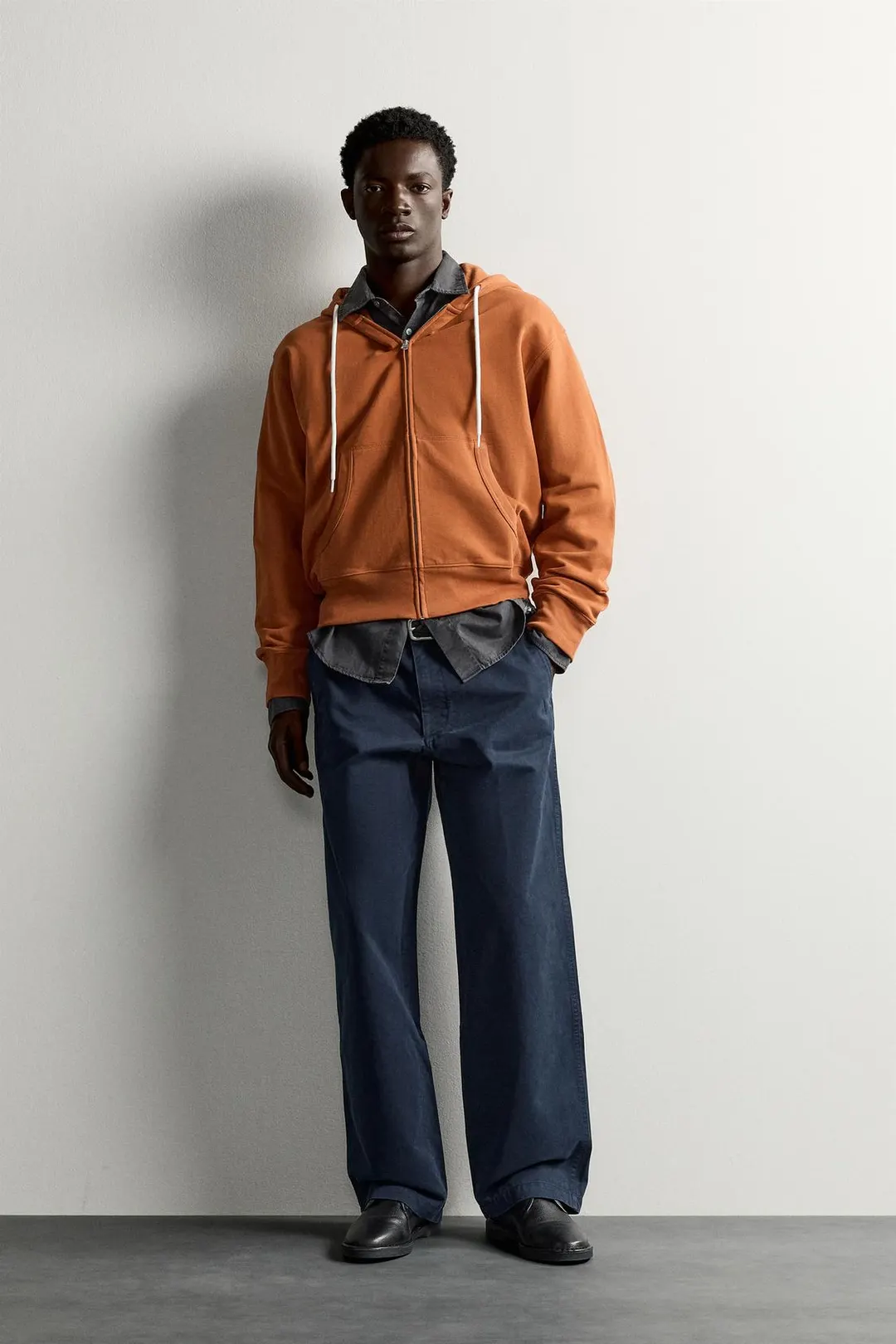 Худи прямого кроя на молнии, Zara