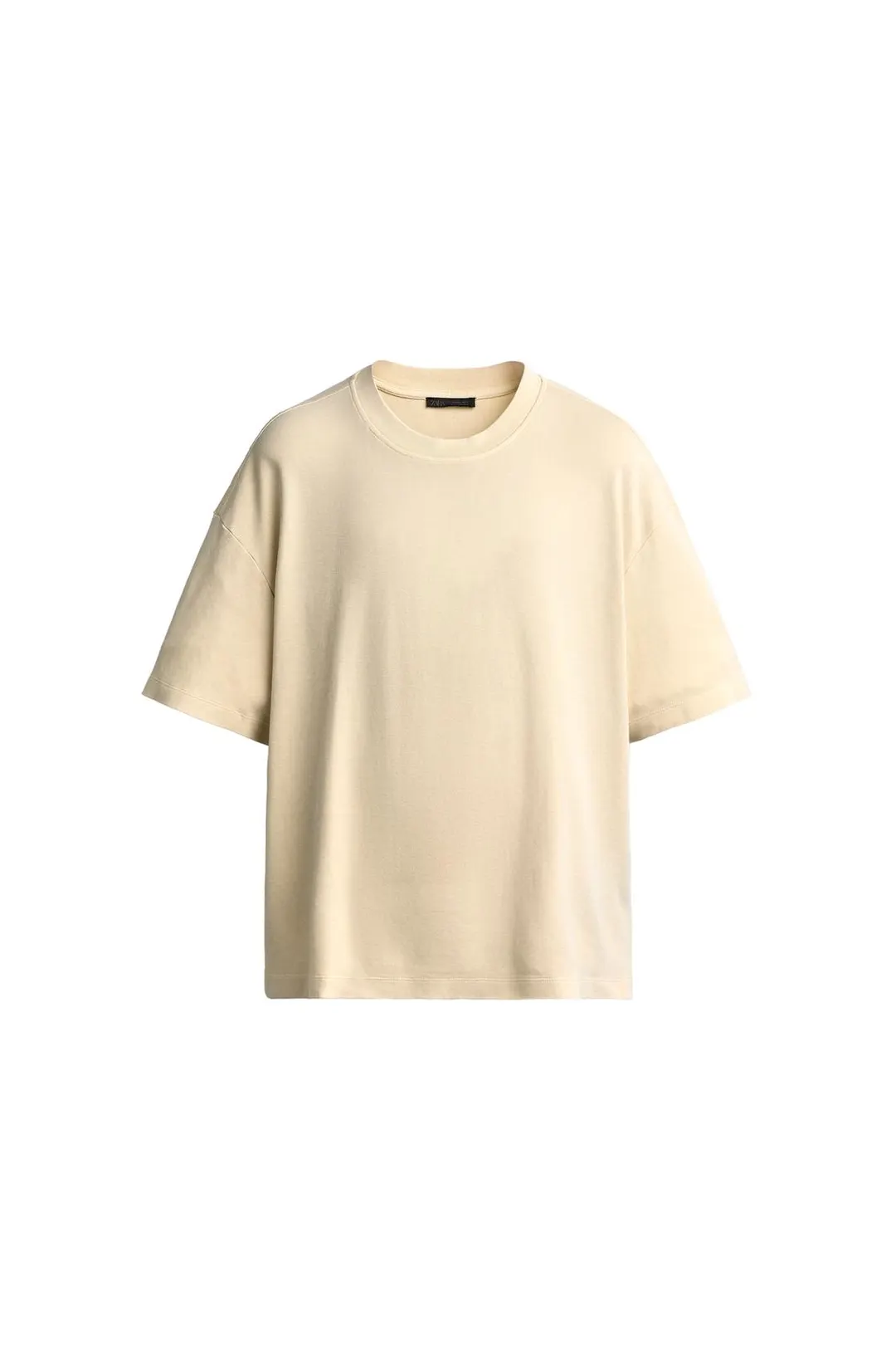Базовая футболка свободного кроя с эффектом стирки, Zara