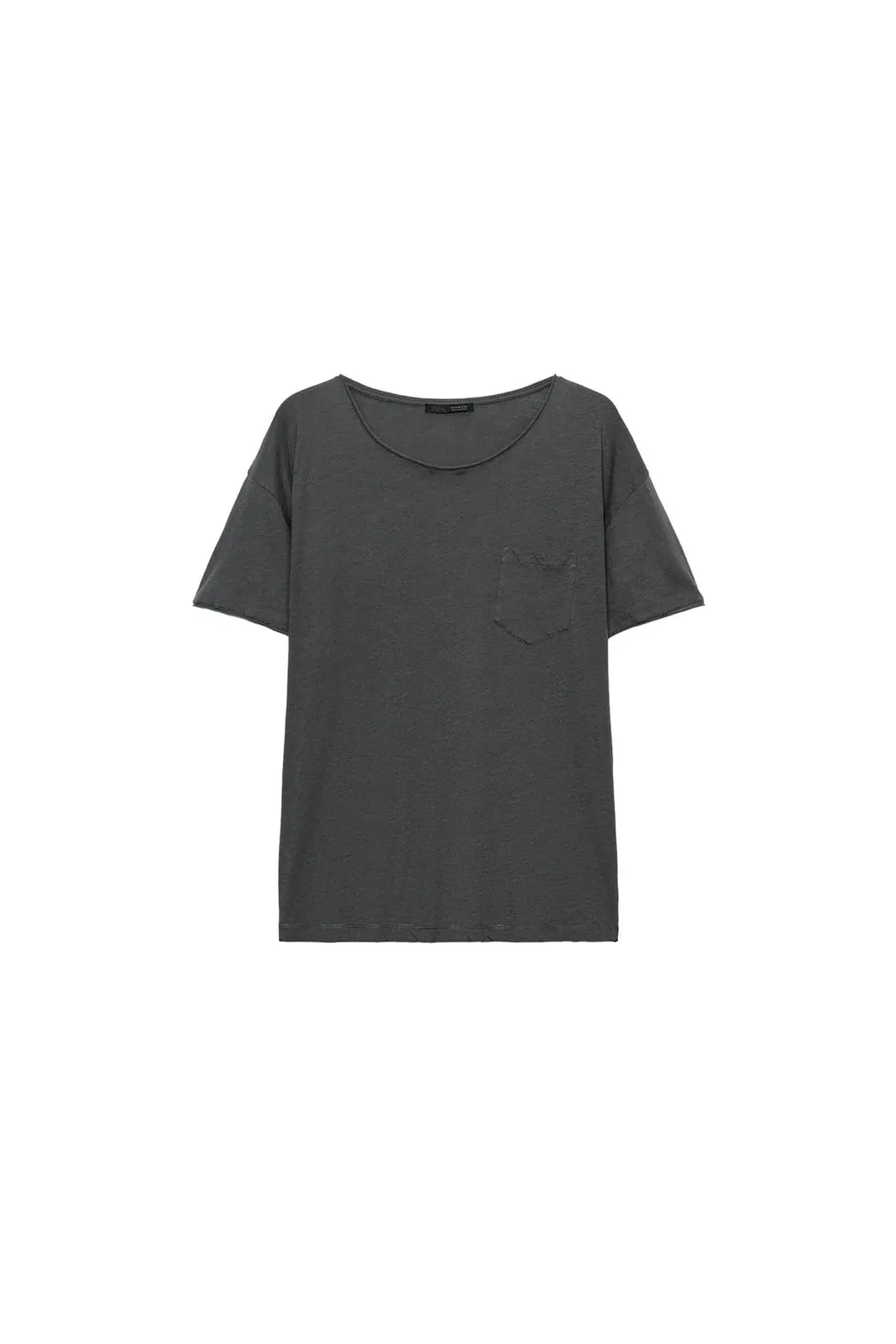 Хлопковая футболка с карманом, Zara
