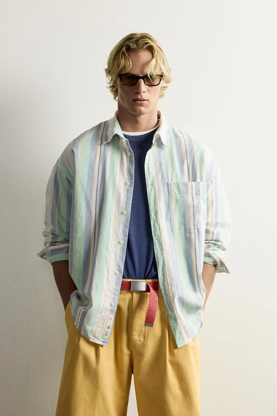 Полосатая оксфордская рубашка Fruit of the Loom™, Zara