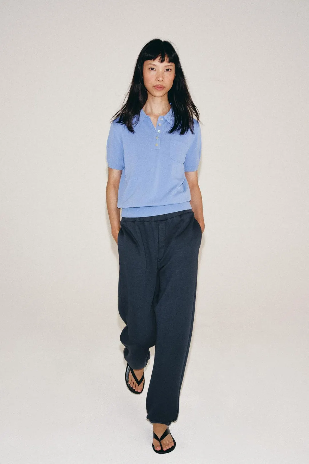Вязаное поло с короткими рукавами, Zara