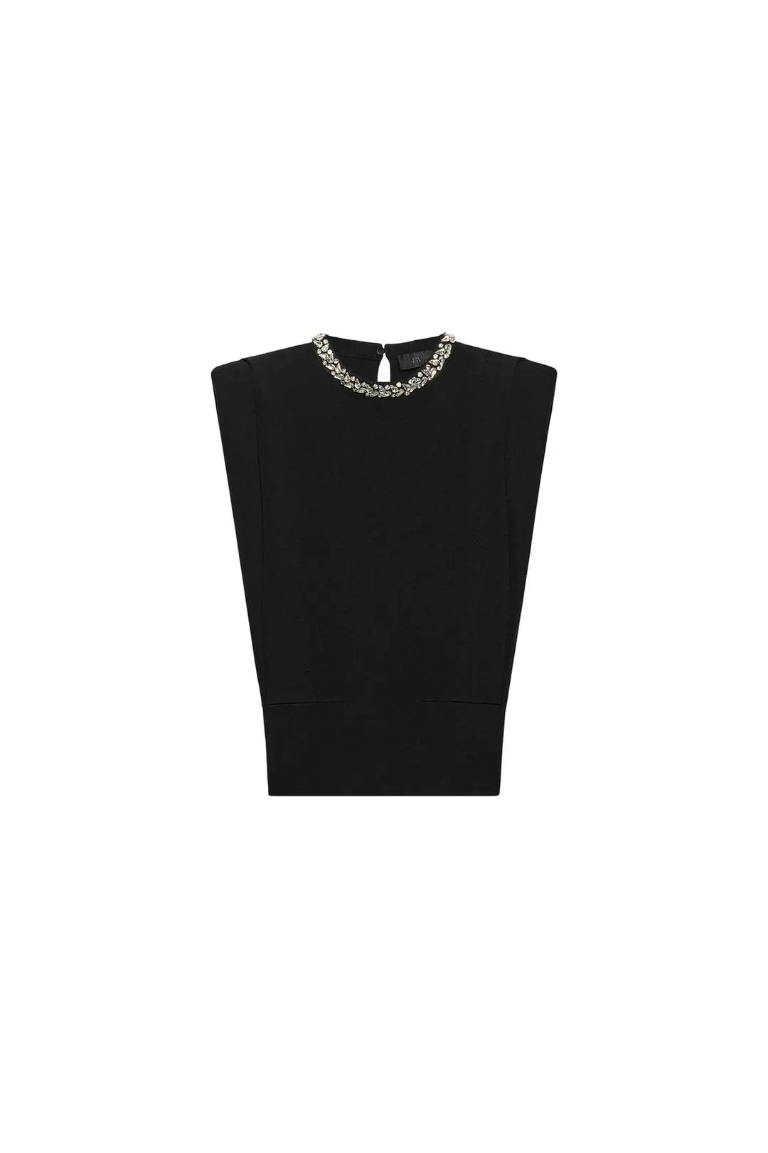 Топ с подплечниками и круглым вырезом под горло, Zara