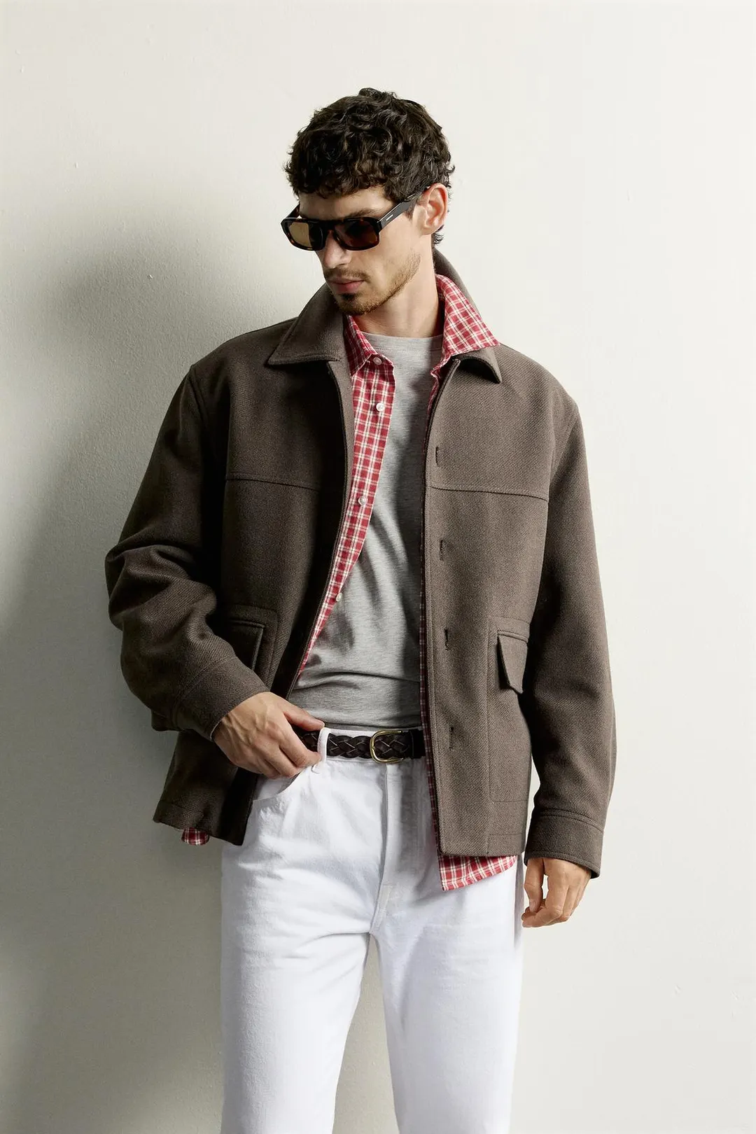 Пальто прямого кроя длиной 3/4 под шерсть, Zara