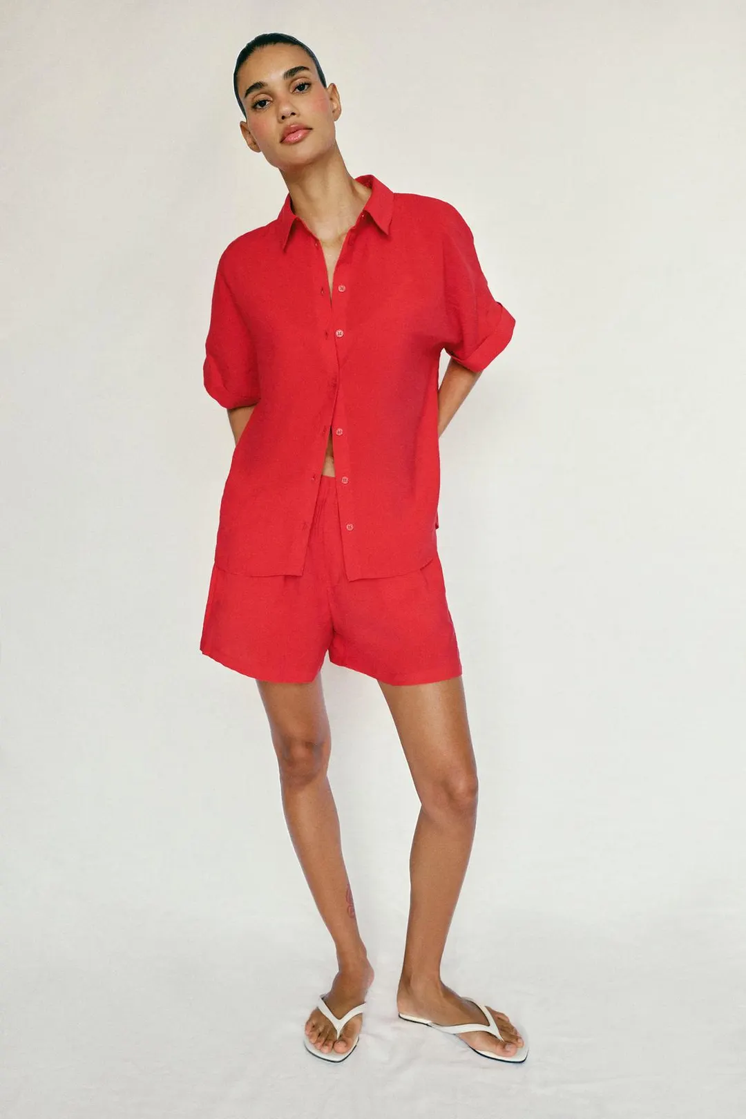 Шорты свободного кроя с эластичным поясом, Zara
