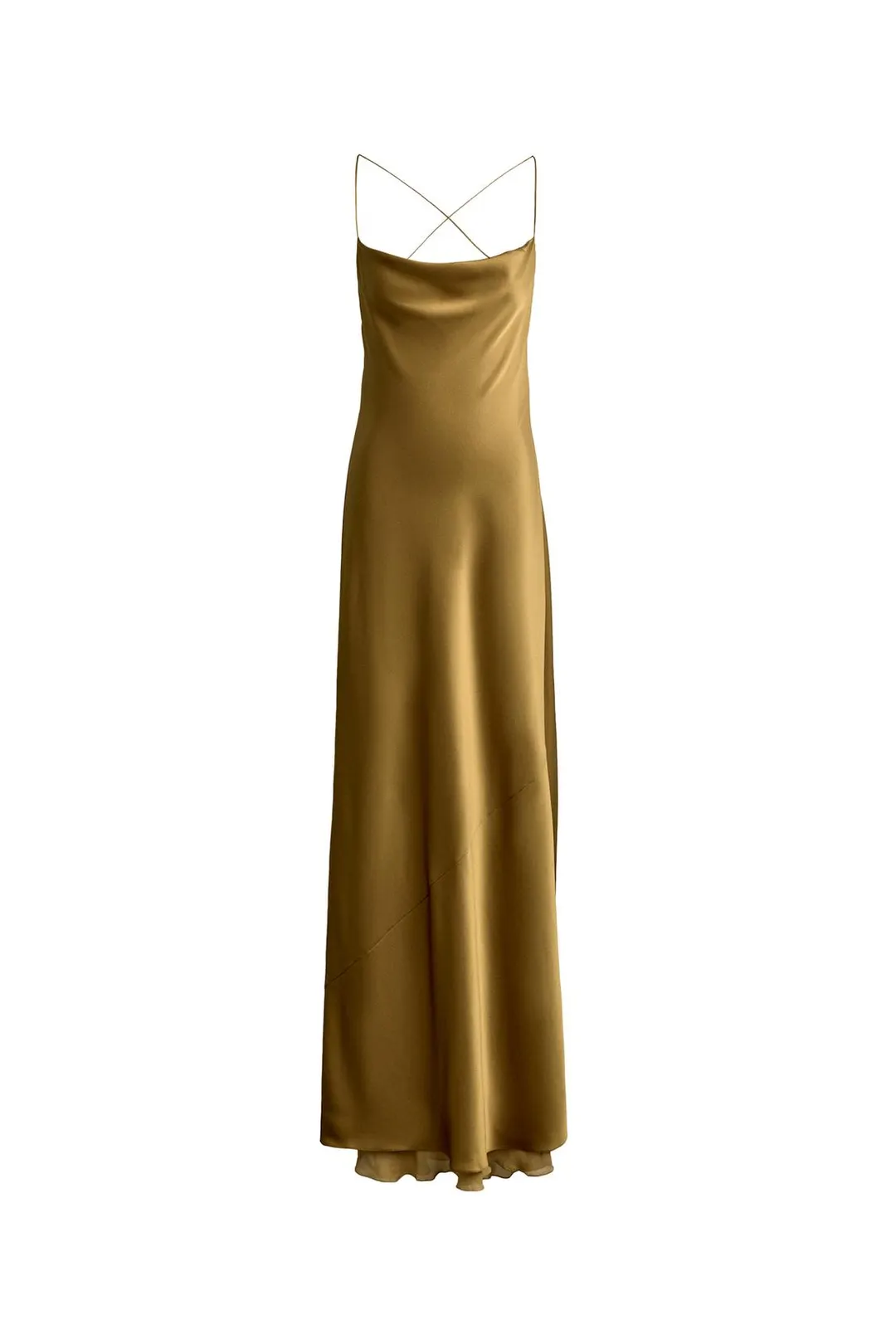 Платье длинное атласное ZW Collection, Zara