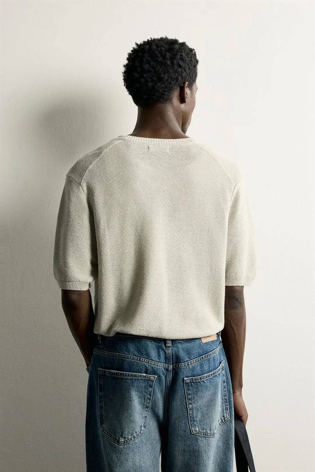 Трикотажная футболка хенли, Zara