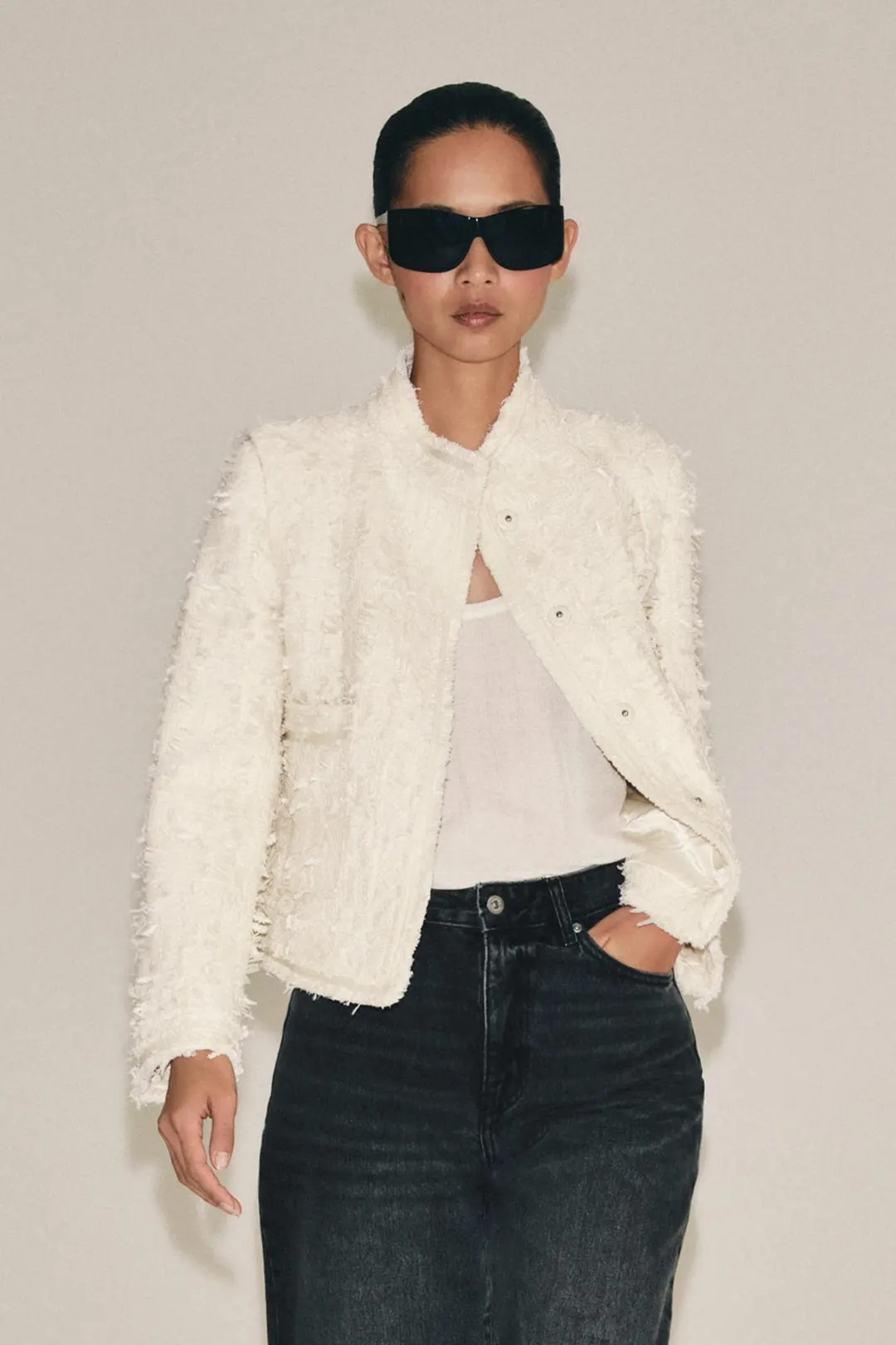 Жакет ZW Collection с воротником-стойкой, Zara